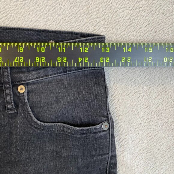 Madewell Womens Jeans 24T Cali Demi-Boot Gray Denim Raw Hem Stretchy Waist Slim - Picture 5 of 16